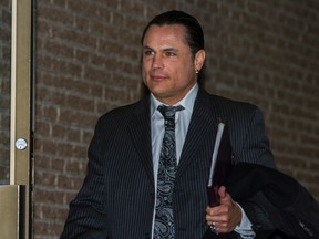 GATINEAU - April 2, 2015 - Patrick Brazeau enters court. (JOEL WATSON/Ottawa Sun)