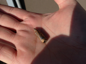 This is the bullet Darren DeGeer found in his home in 2013.