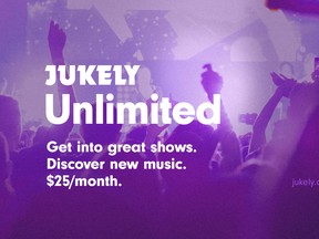 Online subscription concert service Jukely Unlimited is coming to Toronto.