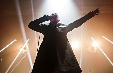Marilyn Manson performs at the Shaw Conference Centre in Edmonton, Alta., on Thursday, April 2, 2015. Codie McLachlan/Edmonton Sun/QMI Agency