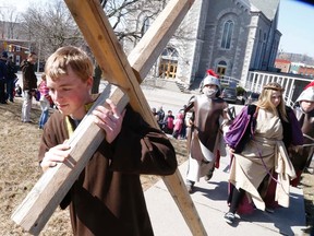 Jason Miller/The Intelligencer
Chris McRae, plays Simon, who aided Jesus by carrying the cross.