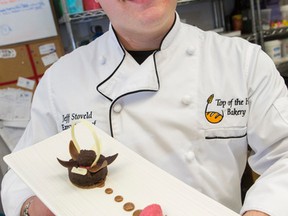 Top of the Hill Bakery Executive Chef Jeff Stoveld displaying his award winning