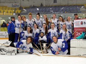 The Nepean Ravens completed their week of perfection on Saturday, April 4, 2015 at the Canadian Ringette Championships in Wood Buffalo, AB.
After going undefeated all week, the Ravens blanked Alberta 3-0 to win the U19 championship.
Submitted photo
OTTAWA SUN/QMI AGENCY