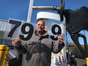 George Jeha shown at his gas station on Cyrville Road in Ottawa Saturday April 4, 2015. George will be selling gas for 79.9 for an hour on Monday April 6, 2015. 
Tony Caldwell/Ottawa Sun/QMI Agency
