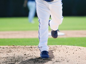 Aaron Loup has the most major-league appearances (168) of the eight pitchers in the Blue Jays' opening-day bullpen. (STAN BEHAL/Toronto Sun)