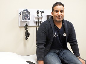 Dr. Justin Mall, who practises medicine in Petrolia, will be part of the medical team providing treatment for athletes and spectators attending the Pan Am Games in Toronto this summer. (BRENT BOLES, QMI Agency)