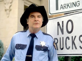 James Best as Sheriff Rosco P. Coltrane on TV series "The Dukes of Hazzard."