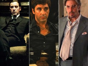 Al Pacino in The Godfather Part II, Scarface and Gigli (Handout photos)