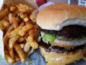 The High Priest burger with an order of fries. (GRAHAM HICKS/EDMONTON SUN)