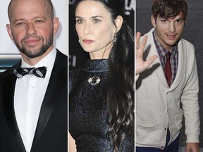 Jon Cryer, Demi Moore and Ashton Kutcher (WENN.COM)