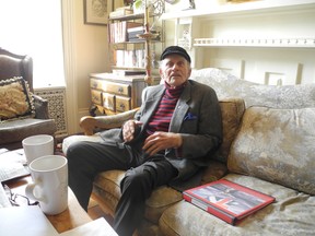 Peter C. Newman, wearing his trademark Greek fisherman's hat, talks about his new book on the United Empire Loyalists.