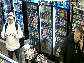 Suspects wanted by police after lottery tickets stolen from store. (Supplied Photo)