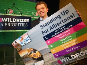 Alberta Wildrose party leader Brian Jean laid out their platform including their 5 priorities during a press conference at the Coast Plaza Hotel in Calgary, Alta. on Wednesday April 8 2015. Darren Makowichuk/Calgary Sun/QMI Agency