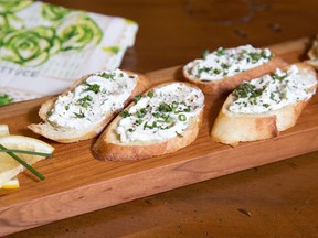 Crostini prepared by Jill Wilcox. (DEREK RUTTAN/QMI AGENCY)