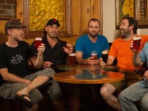 Owners of Le Trou du Diable from L to R: Dany Payette, Isaac Tremblay, Luc Bellerive: Treasurer.André Trudel: Master Brewer and Franck Chaumanet.(Photo credit: Stéphane Daoust)