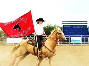 Carmangay’s Jasmine Dahl found out recently she made the Calgary Stampede Showrider team and is busy practising for the events they’ll be attending this spring and summer. Submitted photo