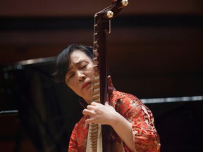 Chinese musician Wen Zhao performs at the Isabel Bader Centre for the Performing Arts during the 2015/16 season announcement party on Wednesday. (Annie Sakkab/For The Whig-Standard)