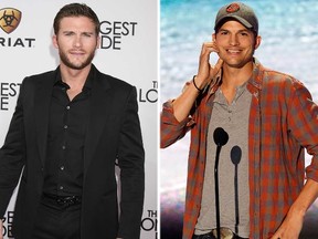 (L-R) Scott Eastwood and Ashton Kutcher. (WENN.COM/REUTERS file photos)