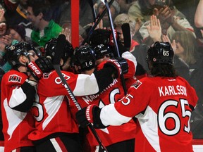 The Senators can clinch a playoff spot by earning at least one point against the Flyers in Philadelphia on Saturday. (Joel Watson/QMI Agency)