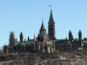 Parliament buildings in Ottawa, Ont. on Saturday April 4, 2015. (PETE FISHER/Postmedia Network)