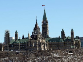 Parliament buildings in Ottawa.