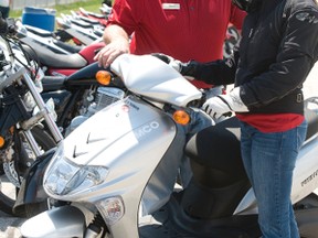 The Canada Safety Rider program offered by Centennial College provides students with motorcycles for training.