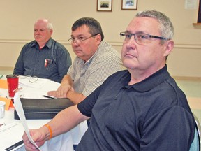 Economic development member Ted Crawford (left) was joined by West Perth Deputy Mayor Doug Eidt and Mitchell Ward Councillor Joe Klumper for the workshop. KRISTINE JEAN/MITCHELL ADVOCATE
