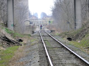 The railway tracks through Mitchell was not overlooked during the West Perth cleanup last year, the 15th annual, held April 26. ANDY BADER FILE PHOTO