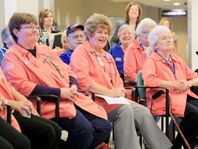 Emily Mountney-Lessard/The Intelligencer
Members of the Belleville General Hospital Auxiliary share a laugh during a cheque presentation and volunteer appreciation ceremony at Belleville General Hospital.