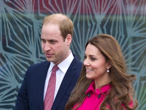 Catherine, Duchess of Cambridge shows off her baby bump on a visit to South London with Prince William, Duke of Cambridge in a file photo. (WENN.com)