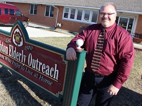 Lambton Elderly Outreach's new CEO Bill Yurchuk stands outside the agency office in Reece's Corners Tuesday. (Tyler Kula, The Observer)