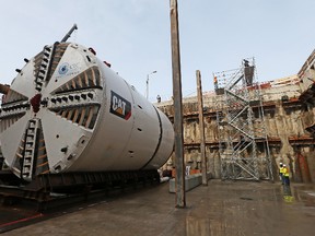 Massive tunnel boring machine being used to build the Eglinton Crosstown. (Dave Abel/Toronto Sun)