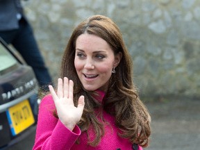 Catherine, Duchess of Cambridge shows off her baby bump on a visit to South London with Prince William, Duke of Cambridge. This is Kate's last official appearance before her due date in April.(WENN.com)