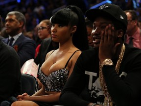 NIcki Minaj and fiance Meek Mill. 

Elsa/Getty Images/AFP