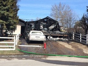 A mobile home in Drayton Valley caught on fire on Apr. 16.