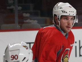 Ottawa Senators Bobby Ryan and Alex Chiasson during practice at the Bell Centre in Montreal Thursday April 16,  2015. The Ottawa Senators play the Montreal Canadiens in game two of the 2015 playoffs Friday.  Tony Caldwell/Postmedia Network