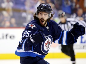 Mathieu Perreault was out of the lineup Thursday night with a lower body injury