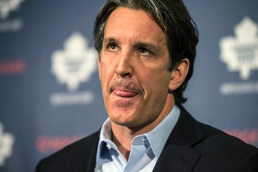 Toronto Maple Leafs President Brendan Shanahan holds an end-of-year press conference in Toronto on Monday April 13, 2015. (Craig Robertson/Toronto Sun/ Postmedia Network)