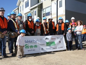 Ten Edmonton homebuilders teamed up with Habitat for Humanity for Habitat on April 15 at Neufeld Landing in southwest Edmonton.