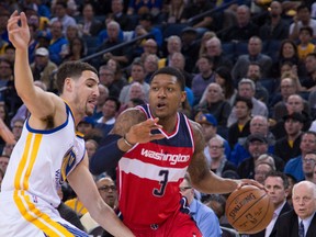 Bradley Beal could find the ball in his hands a lot if the Raptors can effectively shut down John Wall. (Reuters)