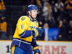 Nashville Predators defenceman Shea Weber. (Christopher Hanewinckel/USA TODAY Sports)