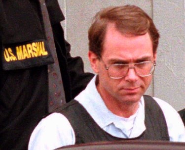 Terry Nichols is pictured leaving the Federal Court Building in Wichita, in this file photo taken May 10, 1995, after being charged in the April 19 Oklahoma City bombing.
Sunday marks the 20th anniversary of the bombing of the federal building in Oklahoma City - the nation's worst act of domestic terrorism - that killed 168 people.  Timothy McVeigh, who conceived and carried out the attack, was executed in 2001. His accomplice Terry Nichols is in prison for life.  REUTERS/Staff/Files