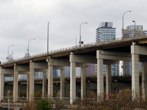 The east end of the Gardiner Expressway. (Michael Peake/Toronto Sun)