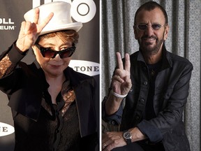 Yoko Ono and Ringo Starr. (Reuters file photos)