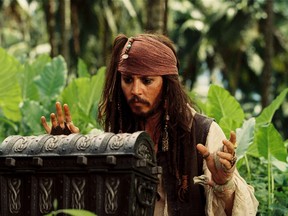 Johnny Depp in Pirates of The Caribbean.