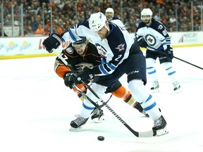 Adam Pardy and the Jets say they're ready for Game 2. (Stephen Dunn/Getty Images/AFP)