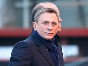 Daniel Craig is pictured on the set of "Spectre" in London, Dec. 16, 2014. (WENN.COM )