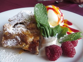 The apple strudel was everything a dessert should be.