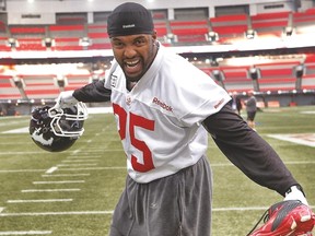 Calgary Stampeder Keon Raymond is coming to Vulcan on April 27. He and teammate Deron Mayo are scheduled to parade the Grey Cup down along Centre Street during the noon hour.  Al Charest Postmedia Network