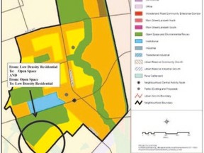 York Developments plans to build more than 1,100 housing units in southwest London north of Wharncliffe Rd. near Bostwick Rd. (Special to The Free Press)